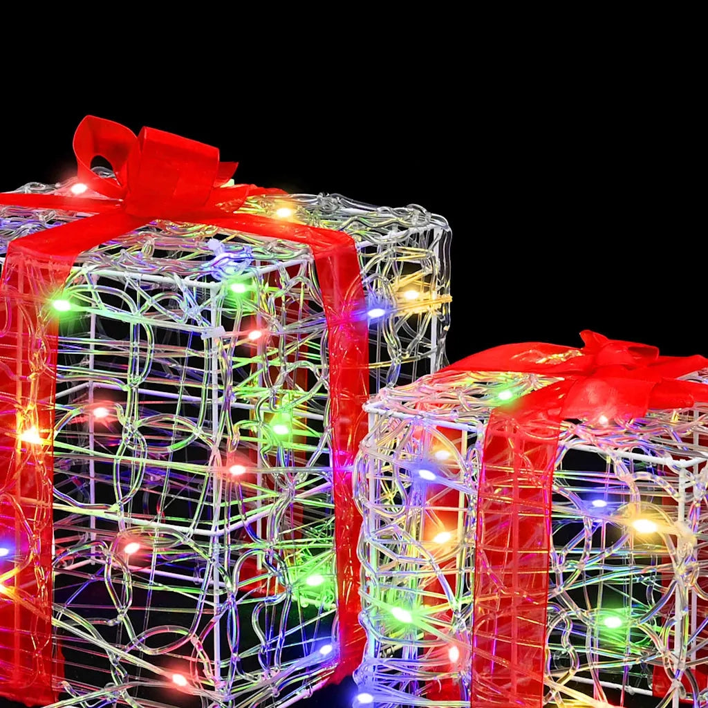 Scatola Regalo 3 pcs Multicolore 20 x 20 x 20 cm Acrilico 42019094