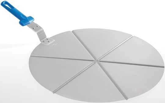 Vassoio Tagliere per pizza in alluminio 6 spicchi con manico 45 cm Gimetal