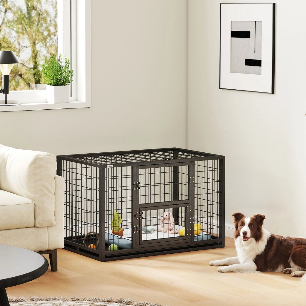 Gabbia per Cani ¨C zephmum ¨C Grigia 94x60x64 cm
