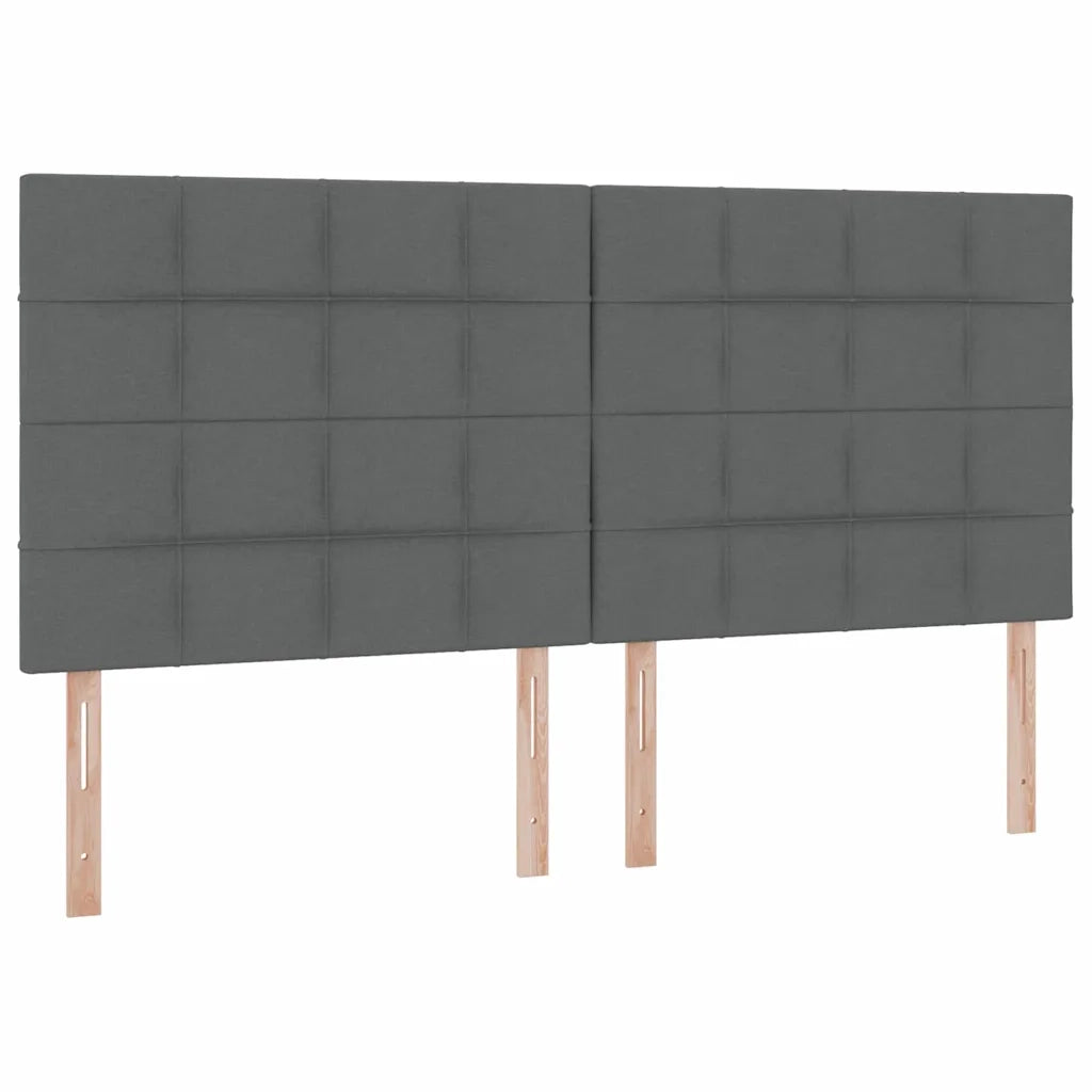 Letto con contenitore LED e materasso Grigio Scuro 200 x 200 cm