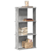 Libreria 3 Ripiani Grigio Cemento 60x30x120 cm Multistrato 860268