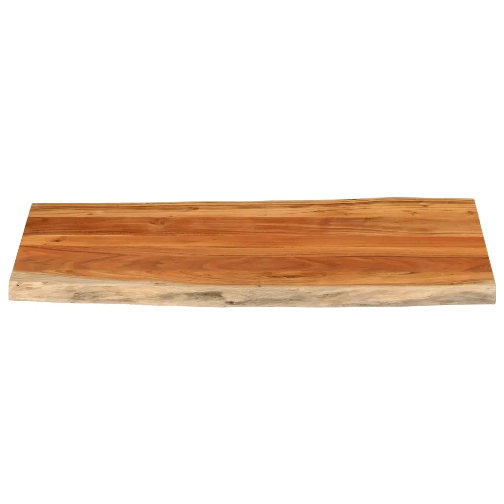 Piano Tavolo 110x60x2,5 cm Rettangolare Legno Acacia Bordi Vivi