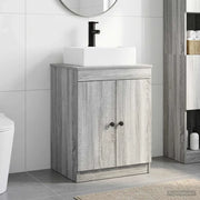 Set di mobili per il bagno Sonoma grigio Legno ingegnerizzato 3404255