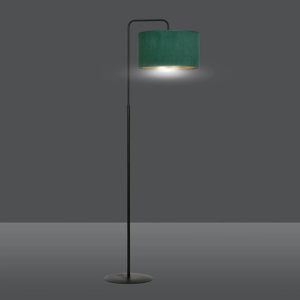 Piantana Contemporaneo Ganesha Acciaio Nero Verde 1 Luce E27 Ip20