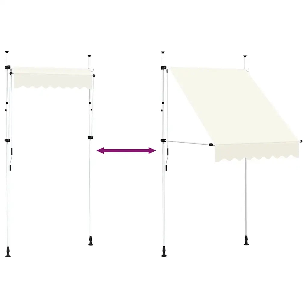 Tenda da Sole Retrattile Manuale 150 cm Crema
