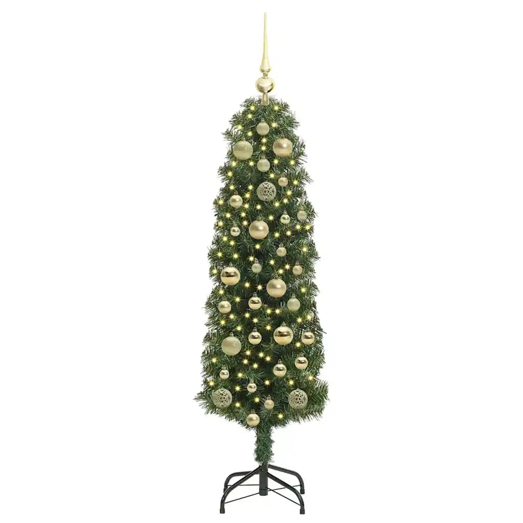 Albero di Natale | Decorazioni natalizie artificiale con 150 LED Verde 120 cm