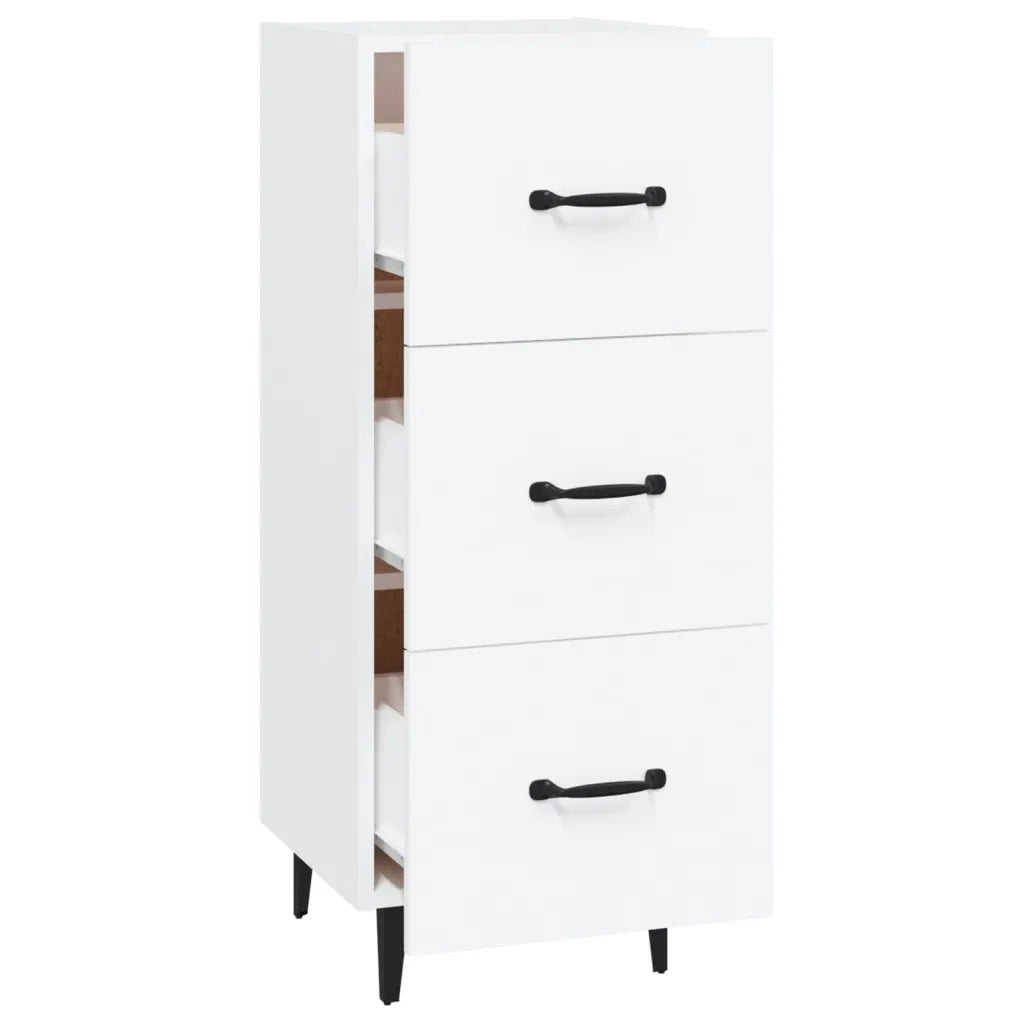 Credenza-Buffet-Armadio da cucina Bianca 34,5x34x90 cm in Legno Multistrato 847095