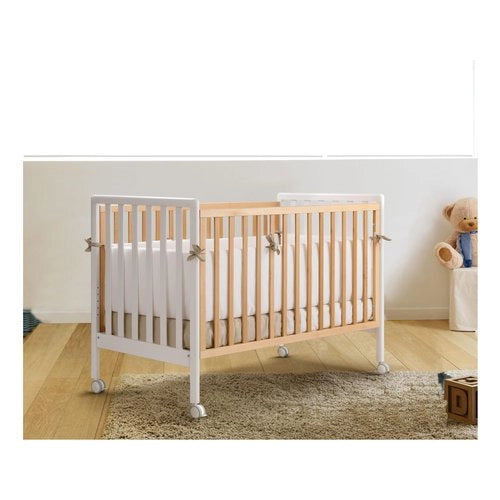 Lettino infanzia pali 0127flippybns flippy bianco e naturale