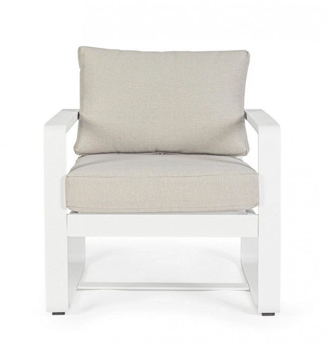 Set 2 Poltrone 74x78x84h cm con Cuscini Merrigan Bianco