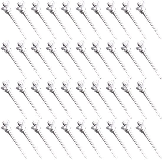 Spille per capelli 40 pezzi - Clip per capelli a forma di anatra - Clip per capelli in metallo - In acciaio inossidabile - Duraturo - Design elegante - Ferma capelli