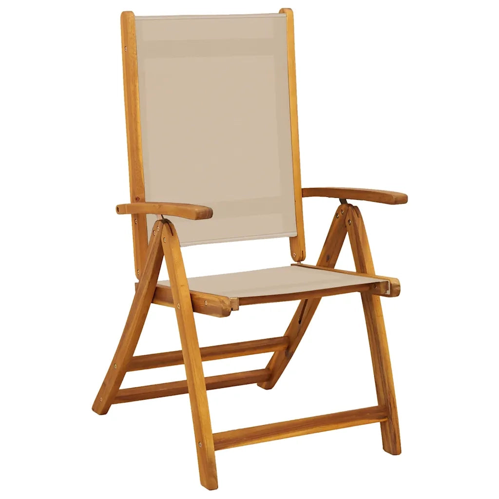 Sedie da Giardino Pieghevoli 4 pz Massello d'Acacia e Textilene 3279244