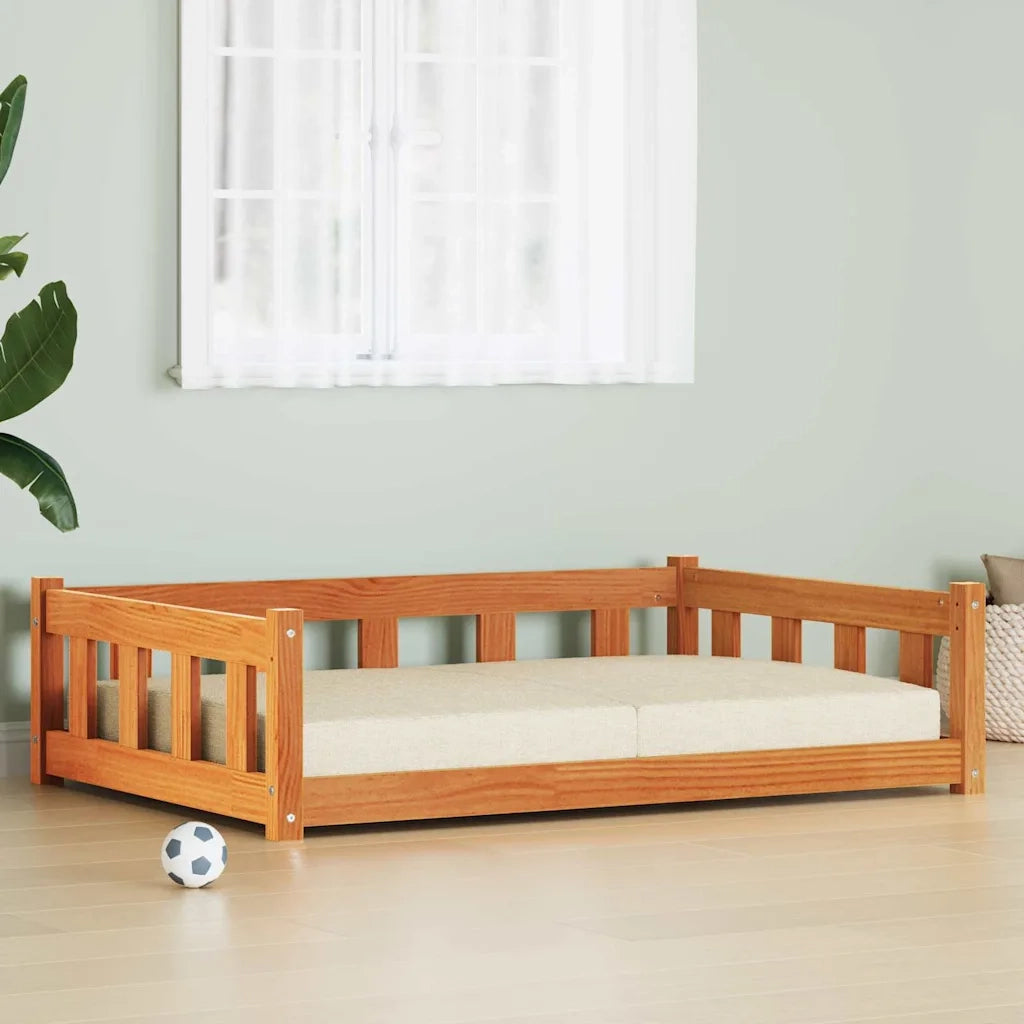 Letto per Cani Marrone cerato 100 x 70 x 28 cm Pino massello CFW3673962