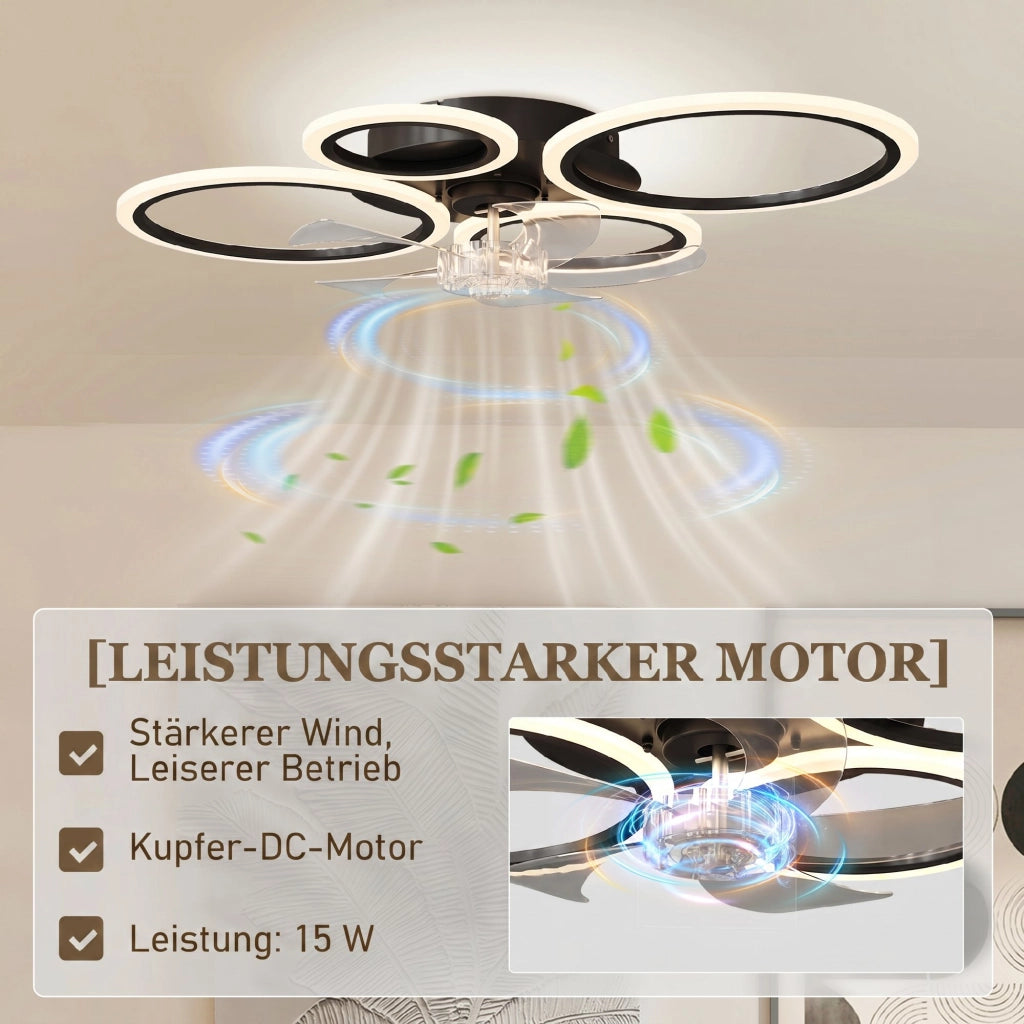 Ventilatore a Soffitto con Luce e Telecomando ¨C Xylo ¨C Grigio 77 cm