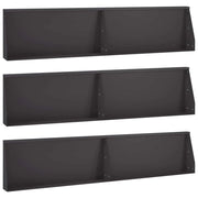 Muro di contenimento 6 pz 100 x 12 x 30 cm Acciaio Nero 3449114