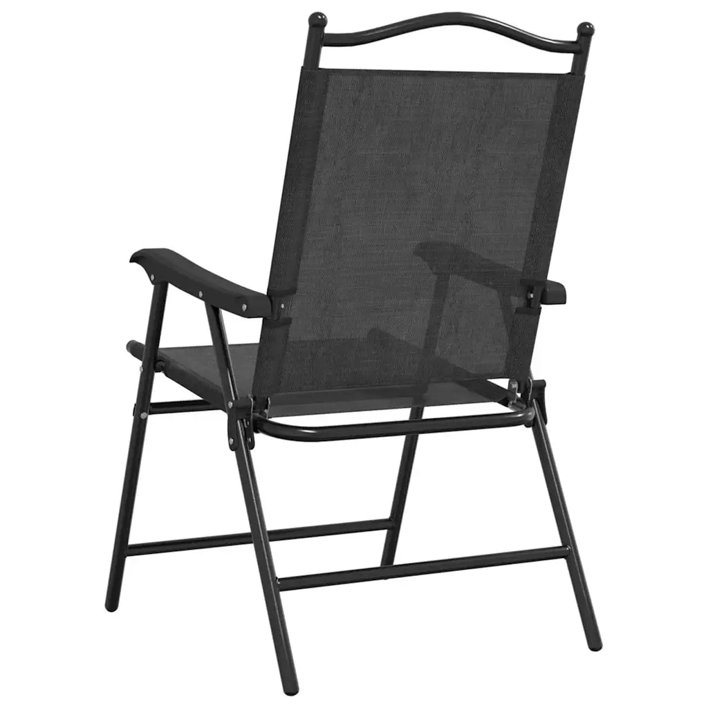 Sedie da Giardino Pieghevoli 2 pz in Acciaio Grigio e Textilene 360197