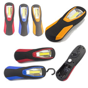 Trade Shop - Torcia Lampada Portatile A Led Cob Striscia Led Cob Calamitata Con Gancio 3 Watt -