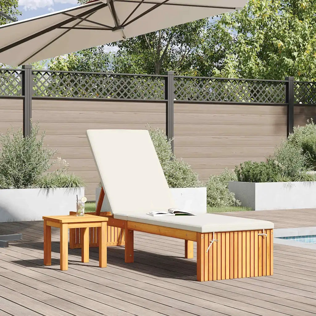 Lettino da sole Olio Naturale 200 x 55 x 94 cm 4108114