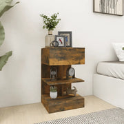 Comodini 2 pz-Set di 2 Tavolino da notte Rovere Fumo 40x35x65 cm in Legno Multistrato