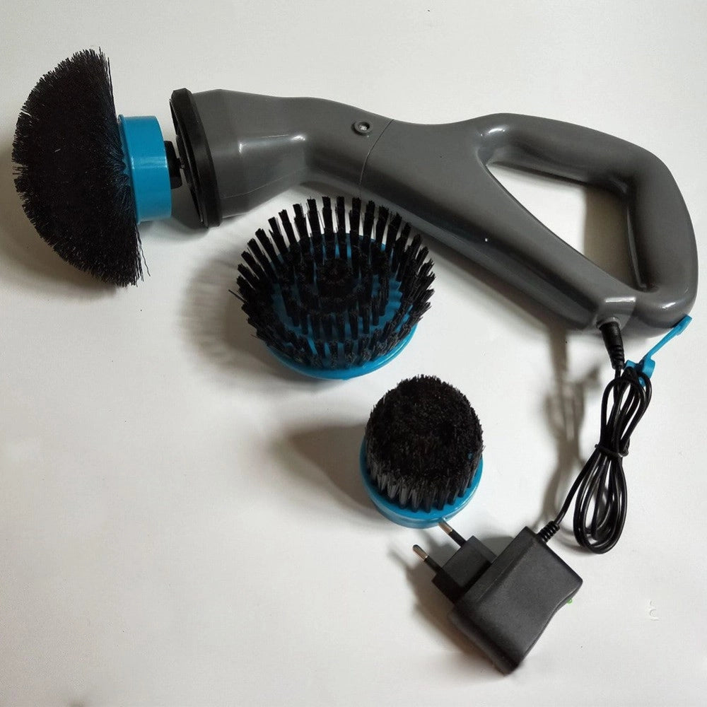Trade Shop - Spazzolone Spazzola Rotante Cordless Ricaricabile Per Pulizia Di Ogni Superficie -