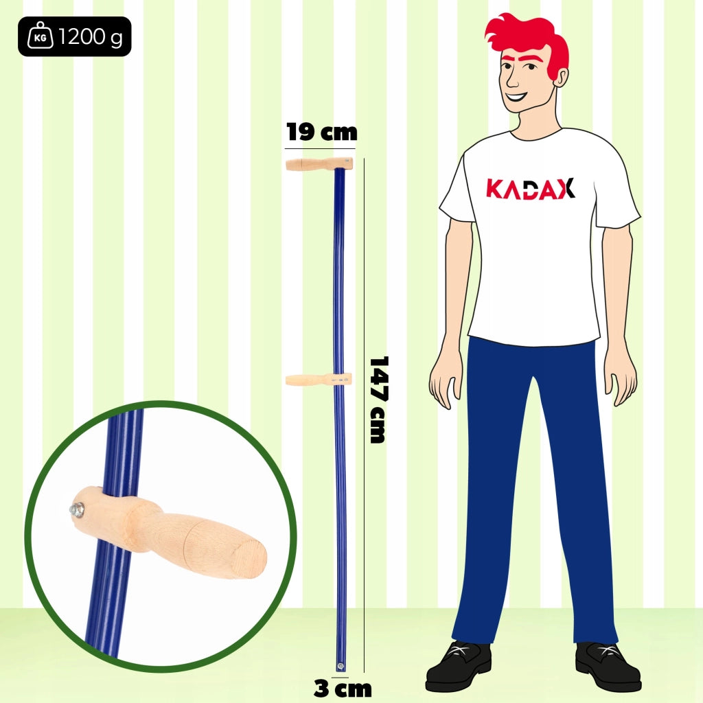 Falce da giardino manuale in metallo KADAX con asta solida da 147 cm