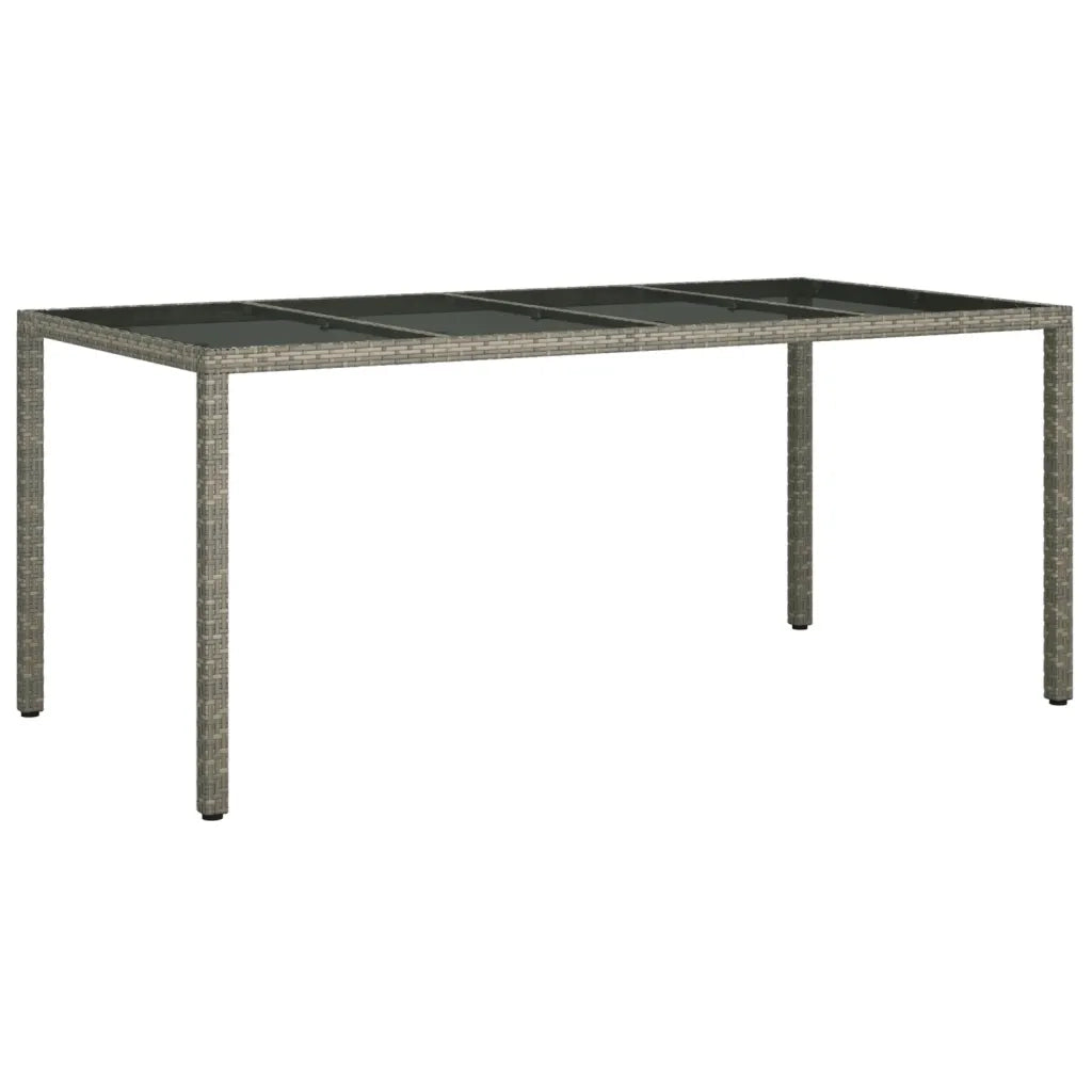 Set da Pranzo da Giardino 7 pz con Cuscini in Polyrattan Grigio 3187384