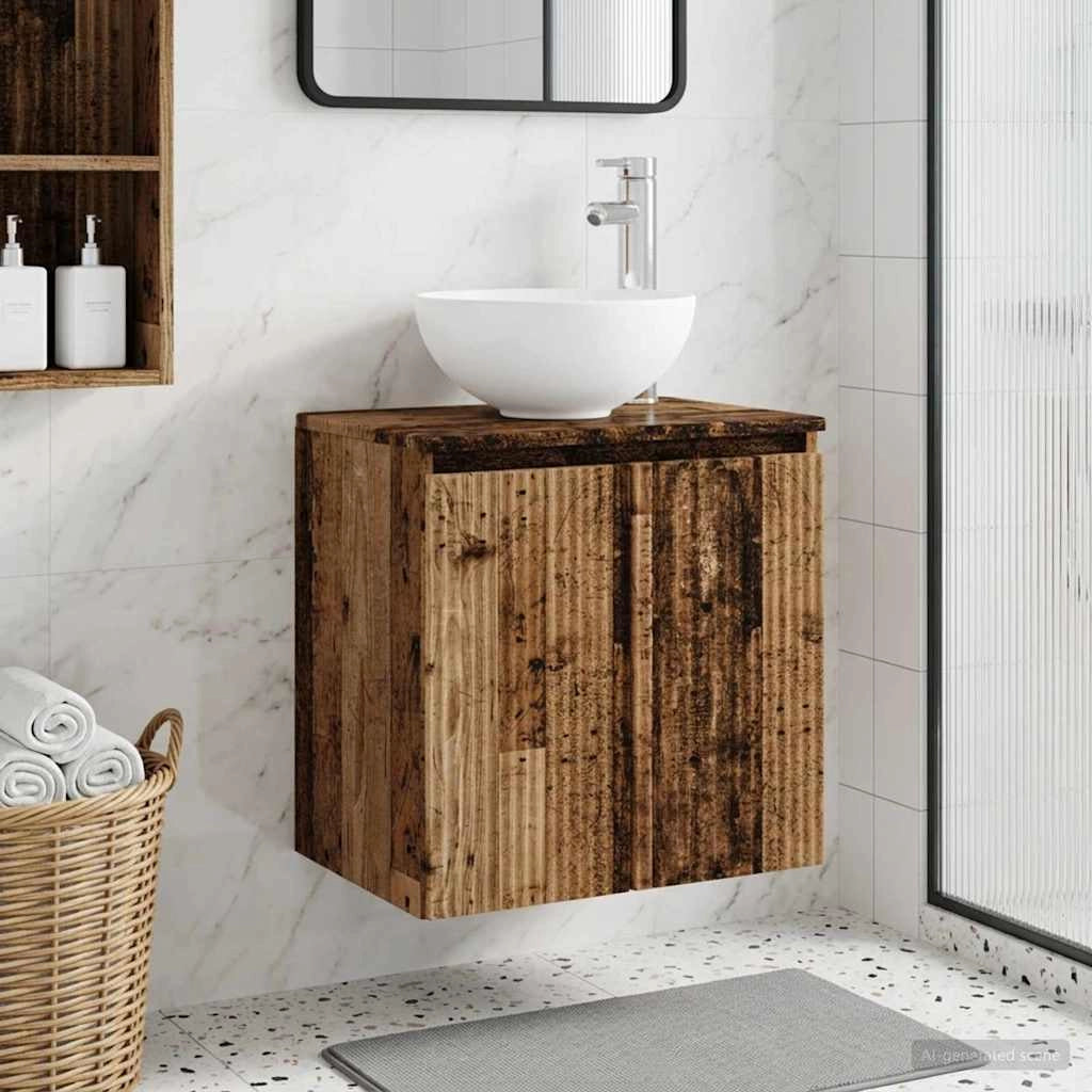Mobile Lavabo da Parete Legno antico 49,5 x 41 x 64,5 cm 890400