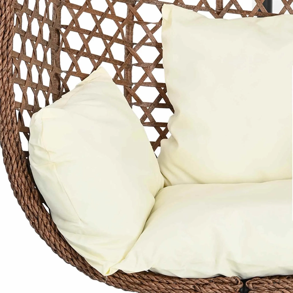 Sedia a uovo sospesa senza supporto polyrattan
