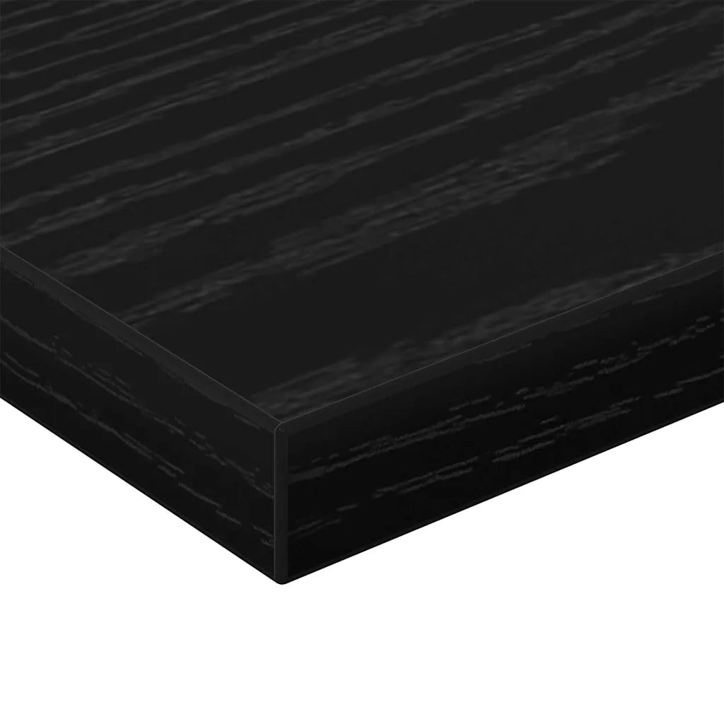 vidaXL Scaffale 4 pcs Nero 40 x 10 x 1.5 cm Legno multistrato