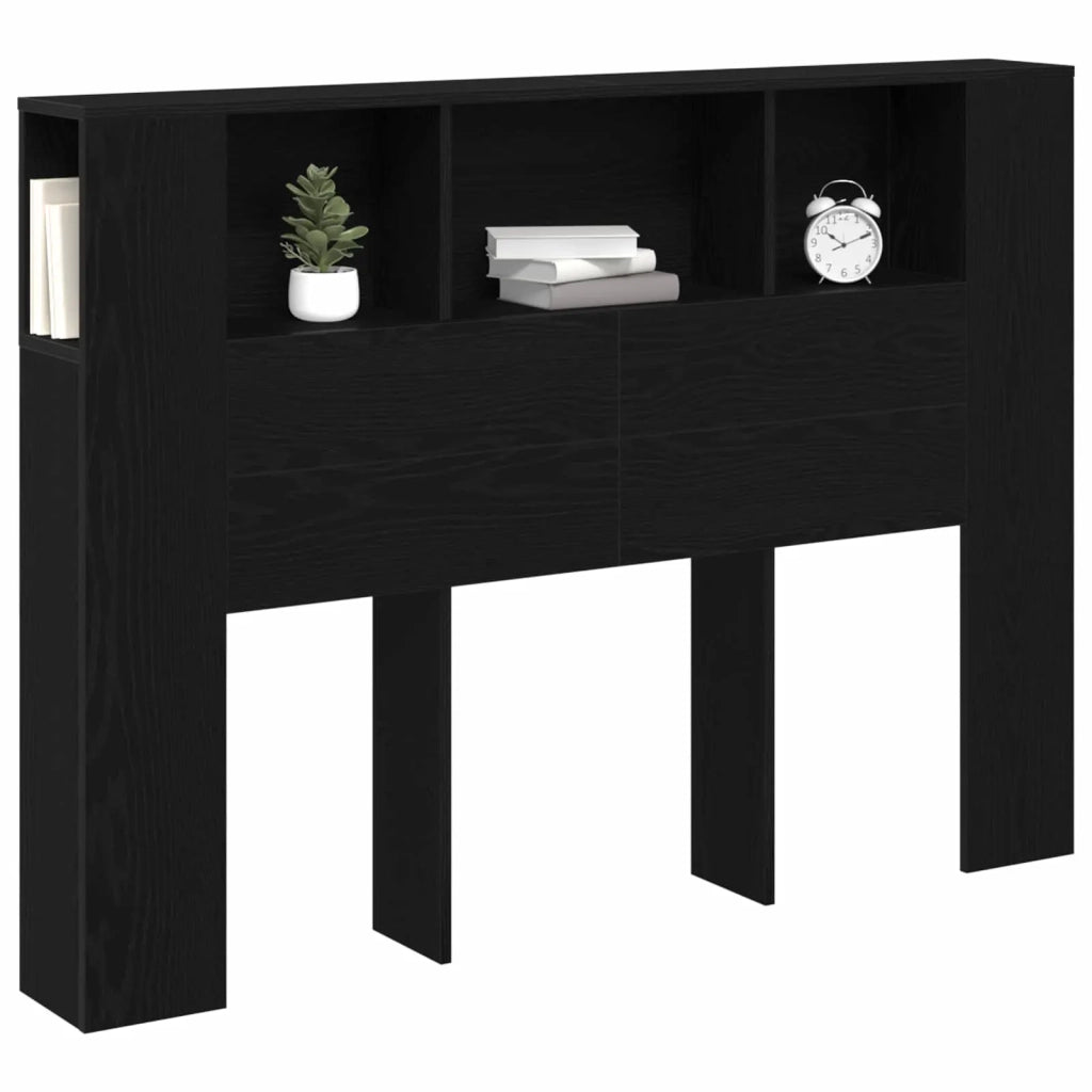 Testata del letto Rovere Nero Legno ingegnerizzato 862758