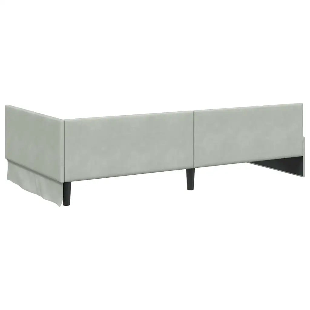 Struttura Letto Angolare con Materasso 2 pcs Grigio chiaro