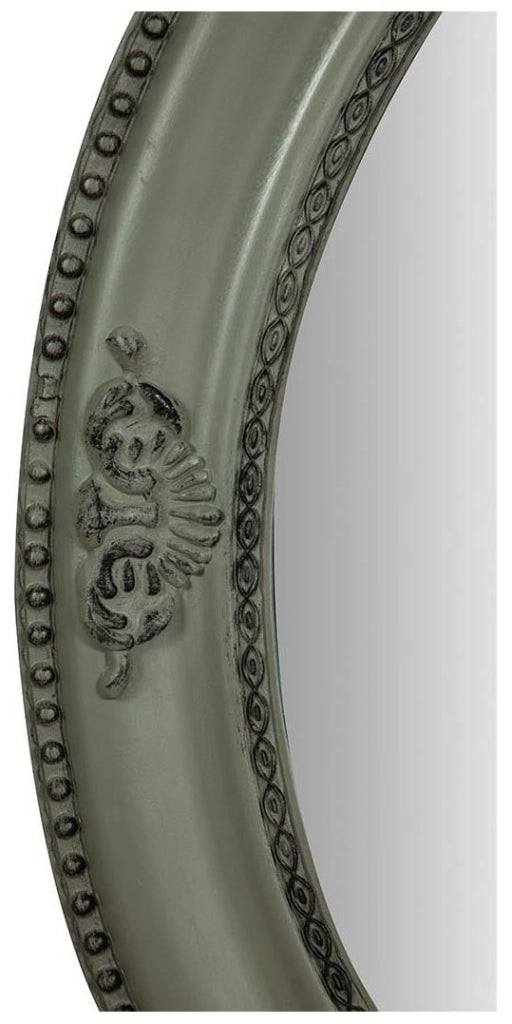 Biscottini Specchiera da appendere verticale/orizzontale L54xPR4xH64 cm finitura grigio anticato.