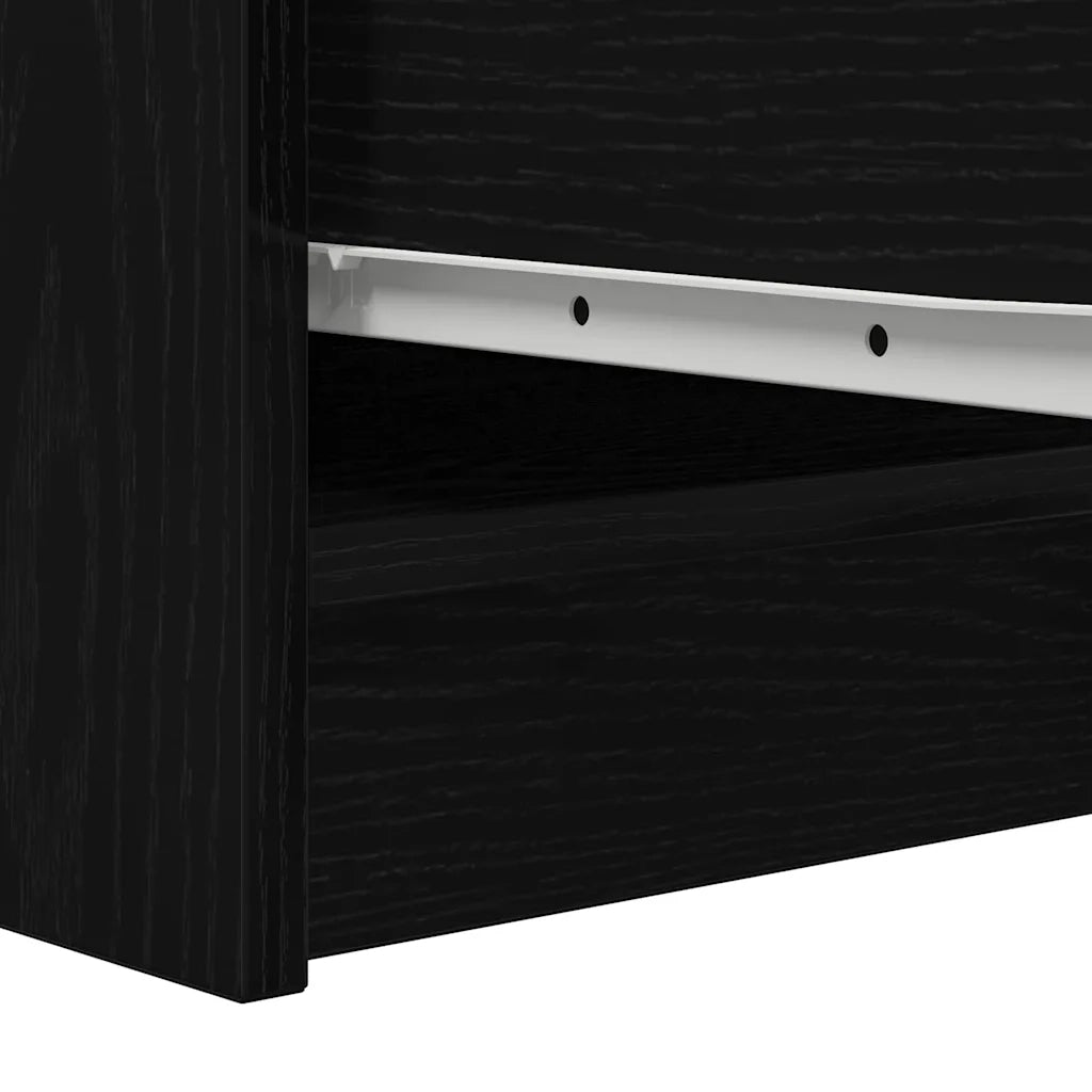 Credenza-Buffet-Armadio da cucina Rovere Nero 29,5x34x76 cm in Legno Multistrato 249806