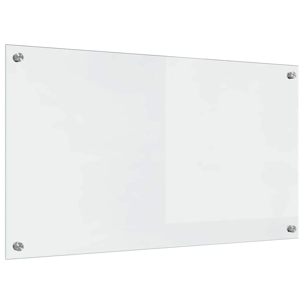 Set di 2 paraschizzi moderni per cucina 90 x 50 cm design elegante resistente al calore vetro temperato trasparente 02_0056301