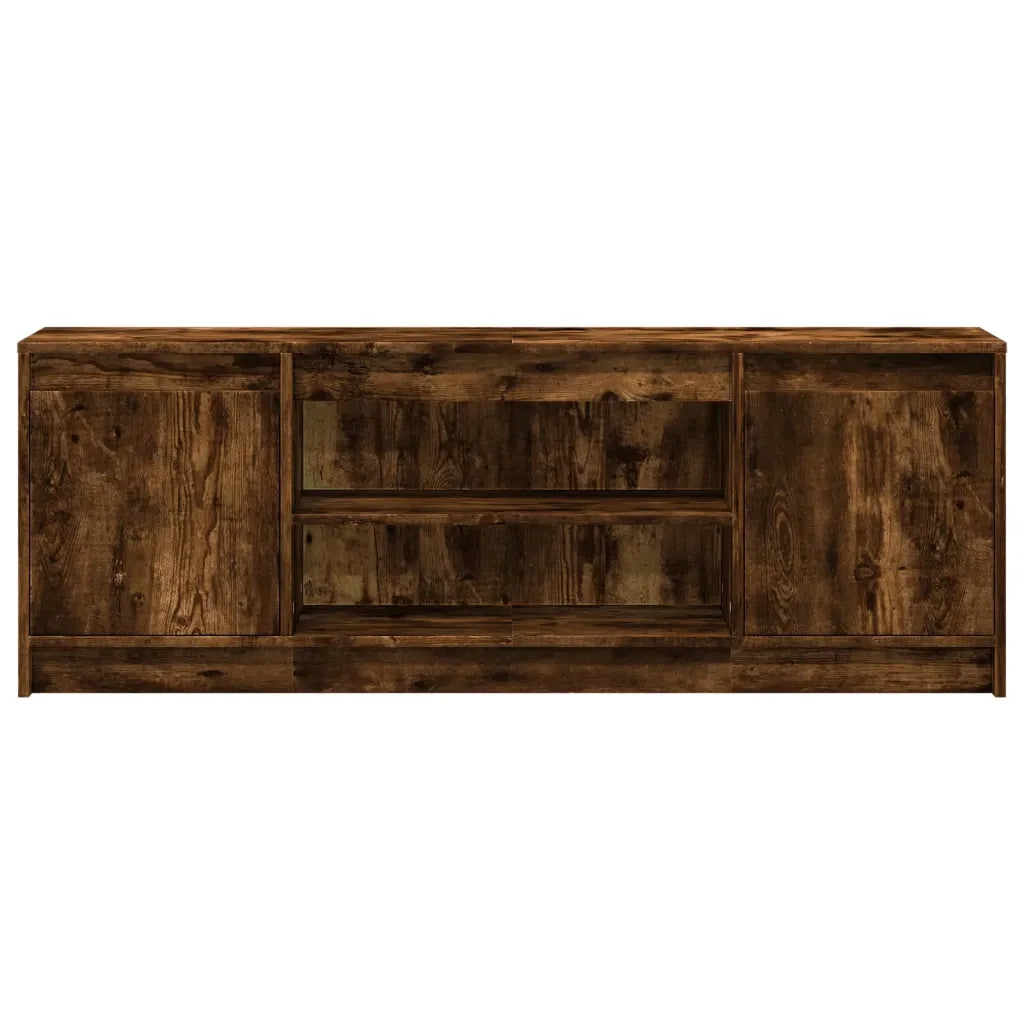 Mobile TV | Armadietto TV | Mobile Porta TV con LED Rovere Fumo 139,5x34x50cm in Truciolato