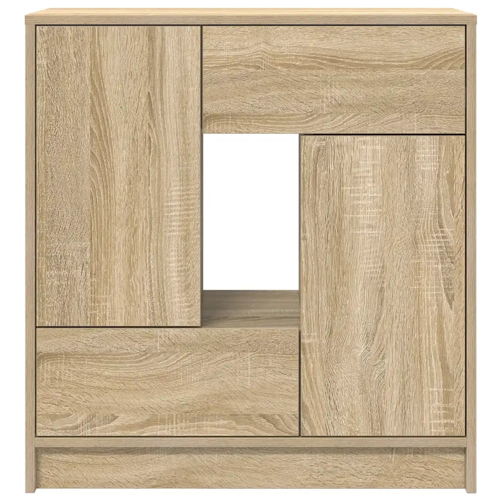 Credenza | Madia | Buffet da pranzo | Armadio da pranzo con Cassetti e Ante Rovere Sonoma 70,5x34x74,5 cm