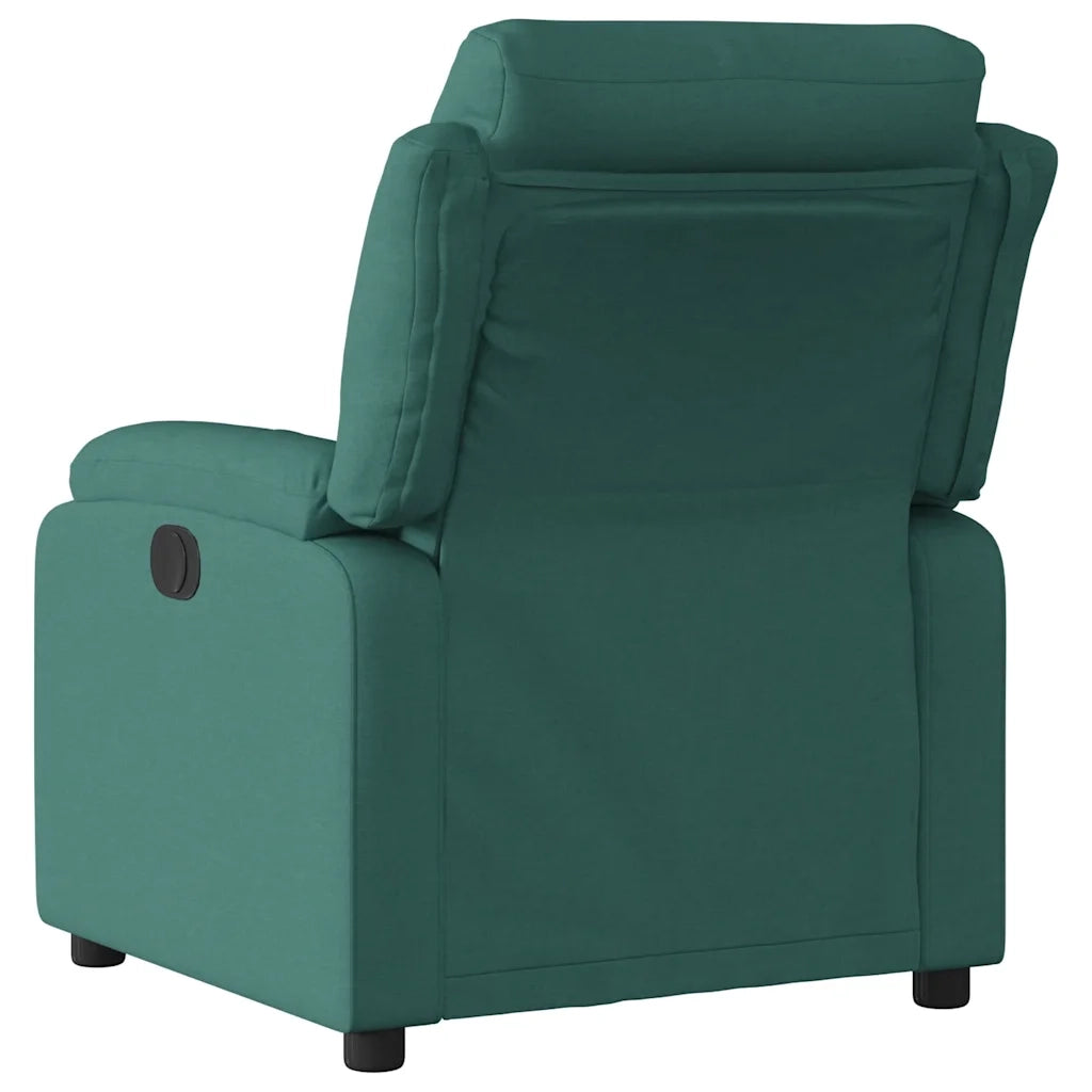 Poltrona Elettrica Reclinabile-Divano Sedia Verde Scuro in Tessuto 304089