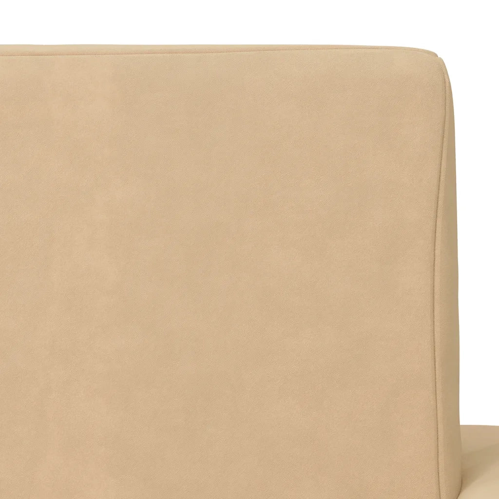 Divano Letto per Bambini Crema in Morbido Peluche 4104787