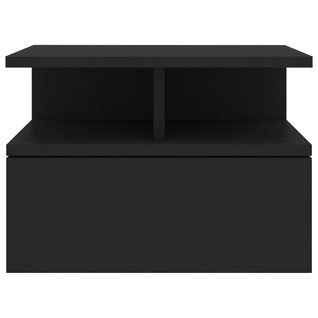 Comodino Pensile Nero 40x31x27 cm in Truciolato cod mxl 31058