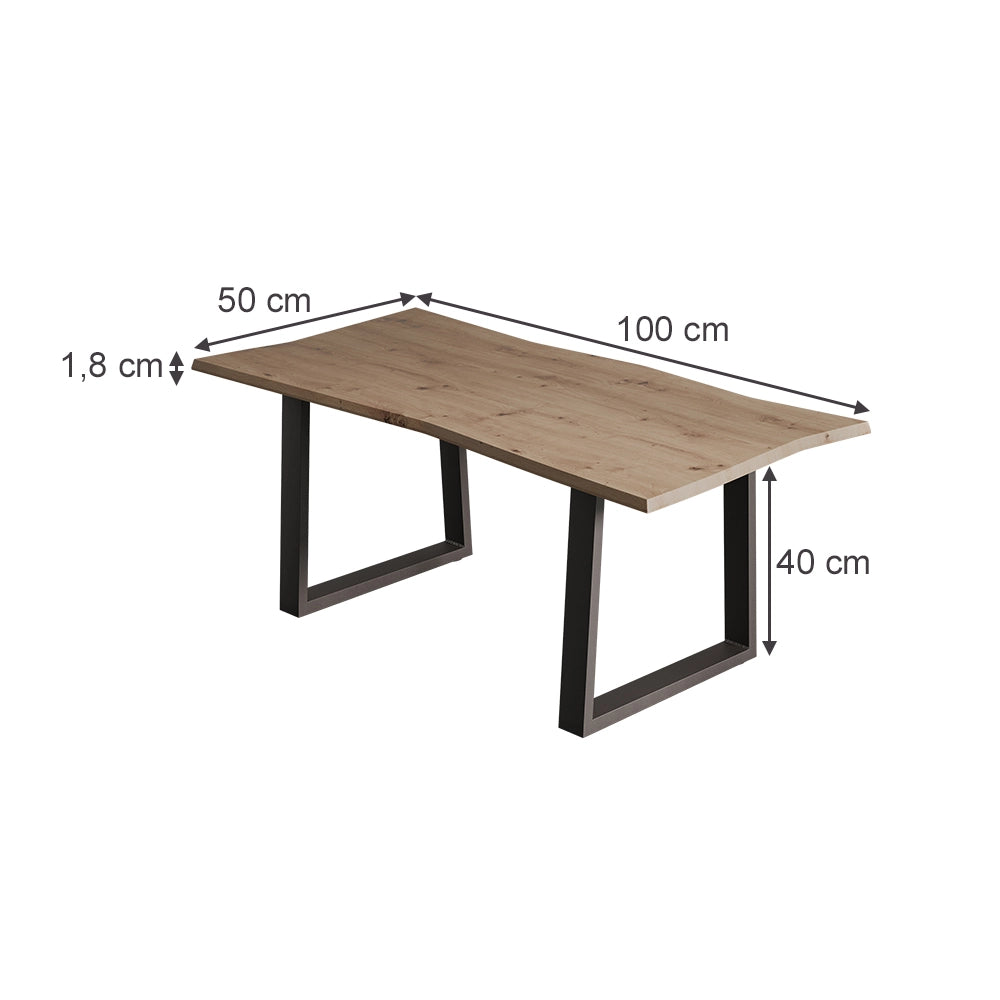 Vicco Tavolino da caffè Artigiano 100 x 50 cm