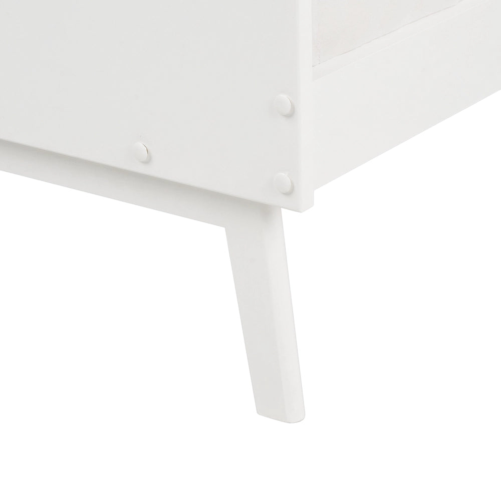 Letto singolo moderno con rete a doghe in legno bianco 90 x 200 cm cameretta moderna