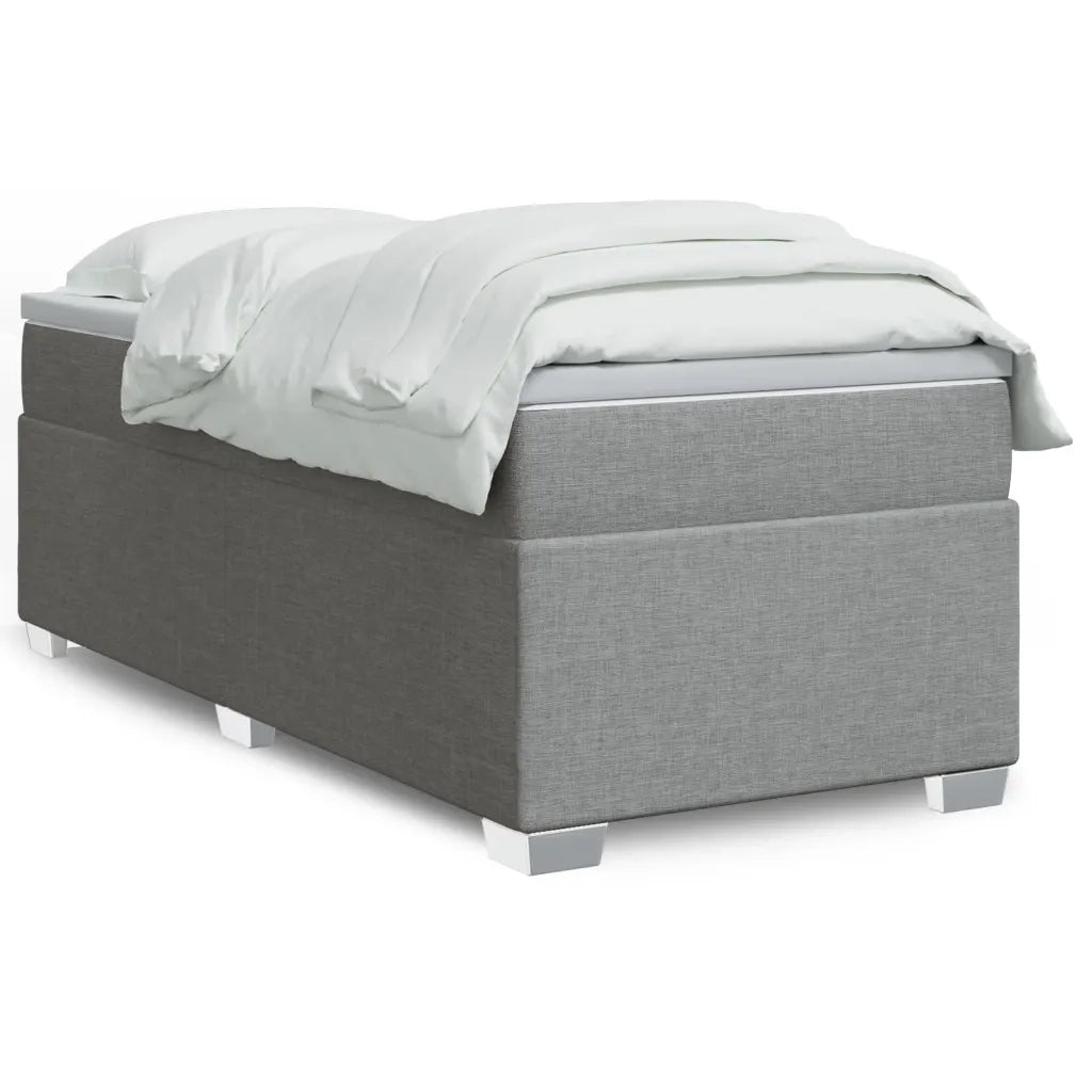 Giroletto a Molle con Materasso Grigio Chiaro 90x200 cm Tessuto 3285102