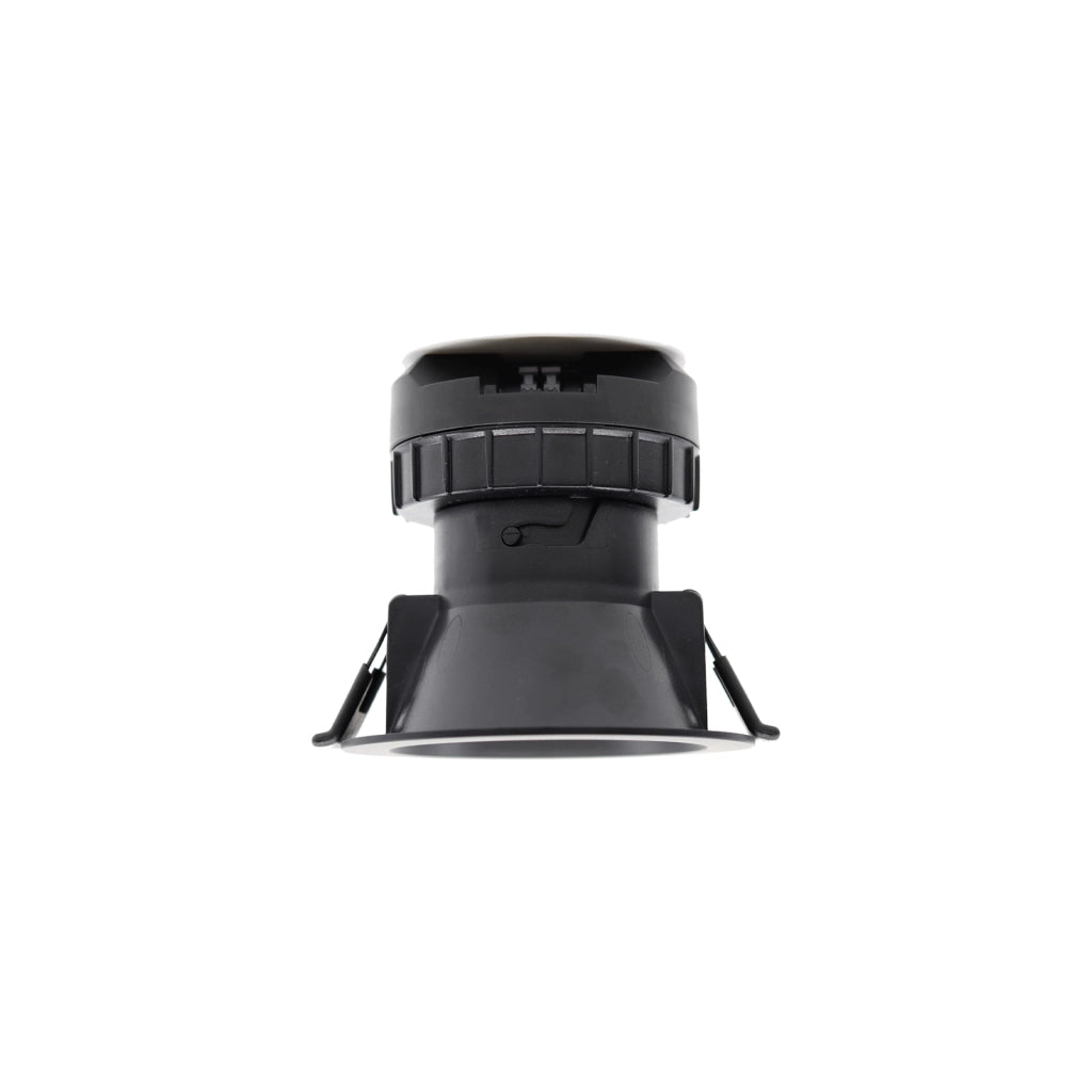 Pulcom Faretto LED da incasso orientabile 8W con tecnologia CCT Switch 2700K/3200K/4000K, finitura nero opaco, design professionale per interni