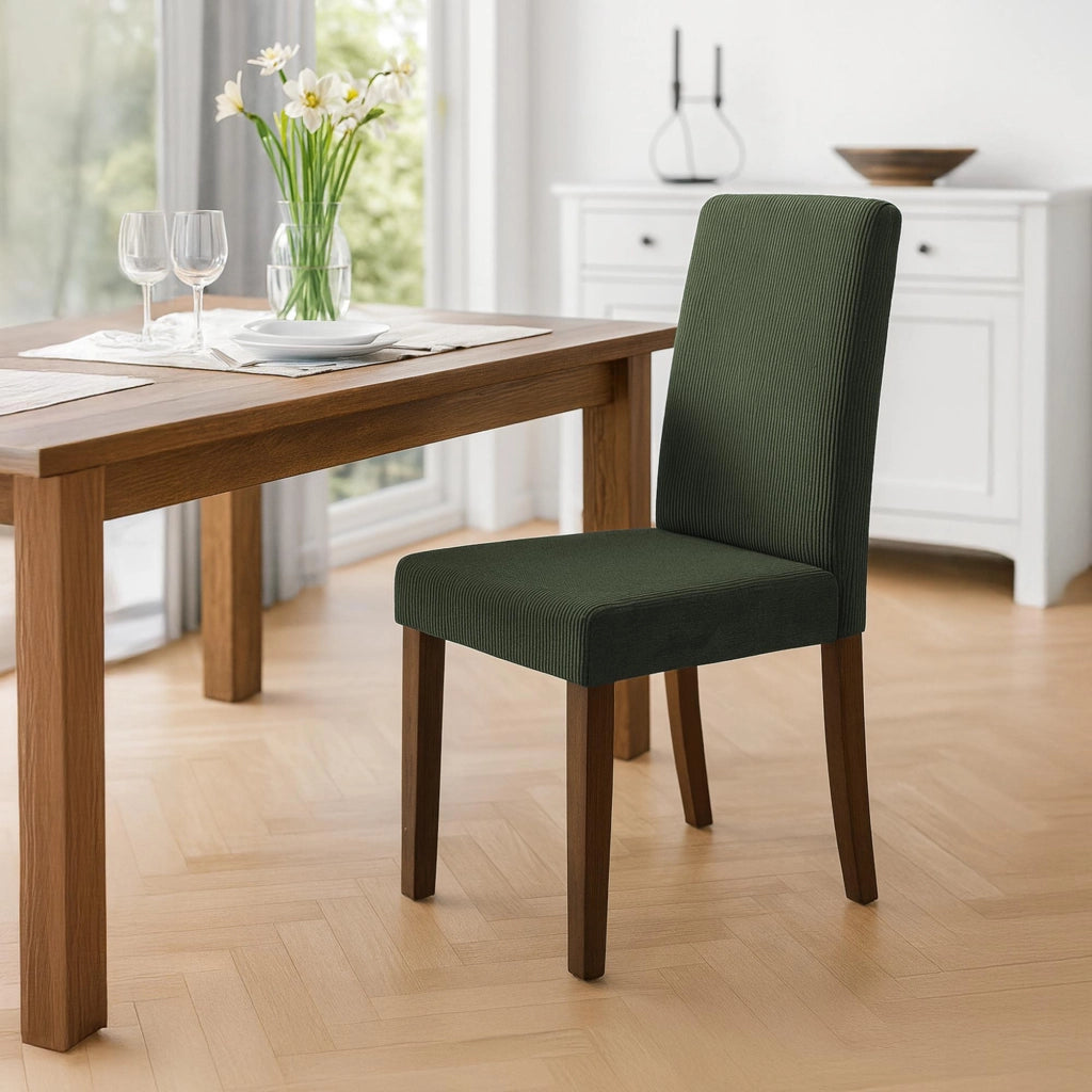 Set di 2 sedie per sala da pranzo Ina Cord anticate scure 6