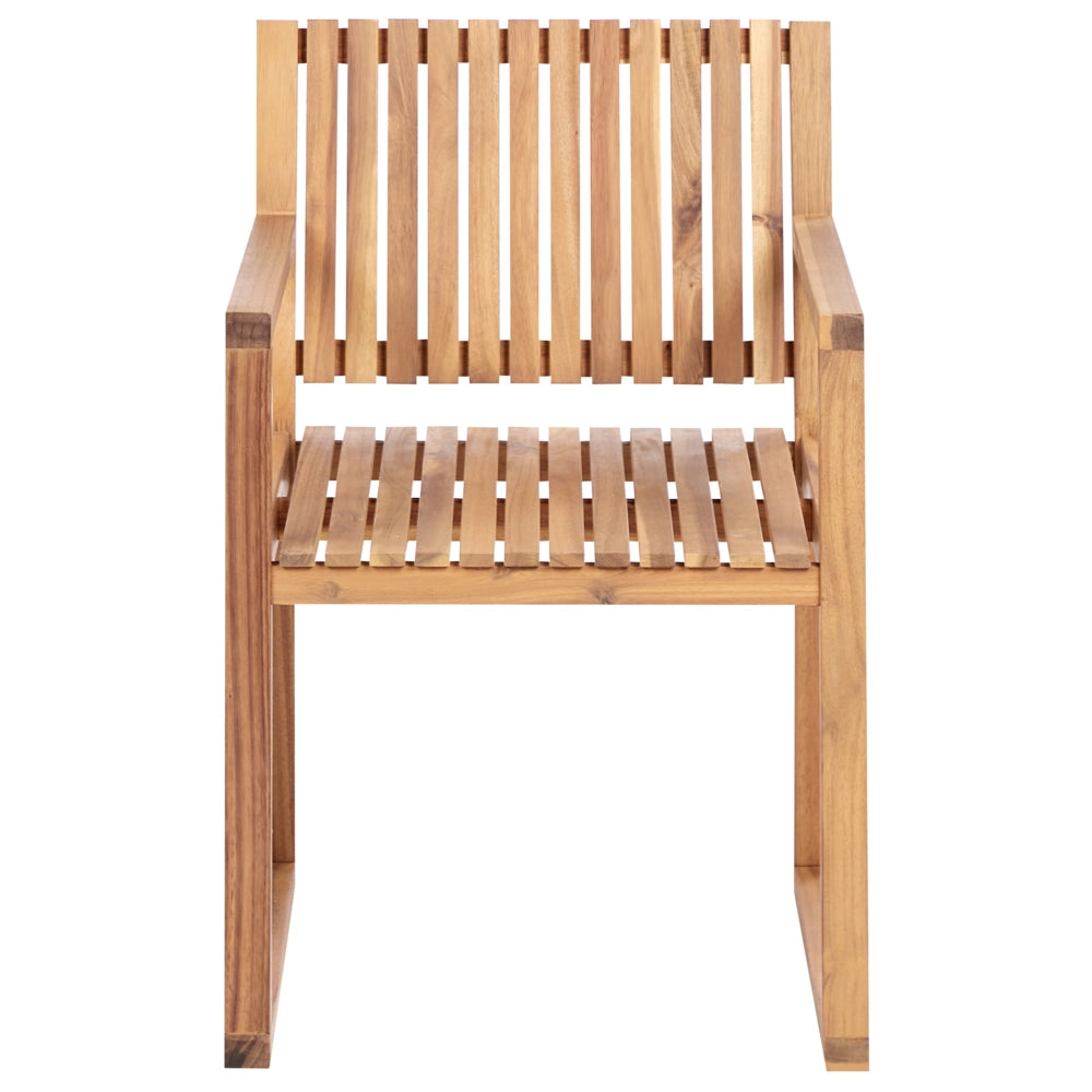 Set da pranzo a 6 posti in legno d'acacia certificato resistente agli agenti atmosferici dal design classico