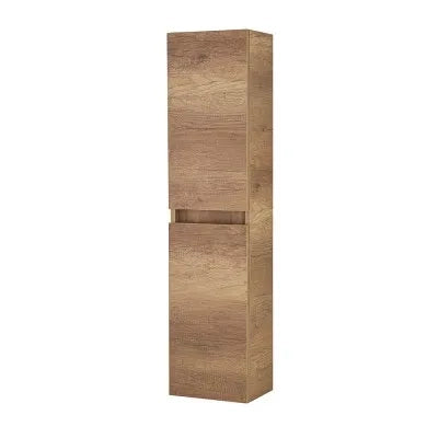 Colonna bagno sospesa 125 rovere naturale con ante reversibili Nadia