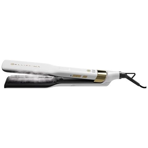 Bellissima steam elixir, piastra a vapore, capelli lisci in una sola passata senza danni, rivestimento in ceramica e olio argan, rapido riscaldamento, 4 temperature, tappetino termoresistente - 11808