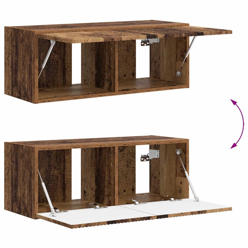 Set mobile TV 3 pz | Armadietto TV | Mobile Porta TV Legno vecchio Legno multistrato