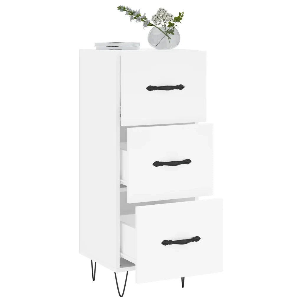 Credenza Bianca 34,5x34x90 cm in Legno Multistrato 828596