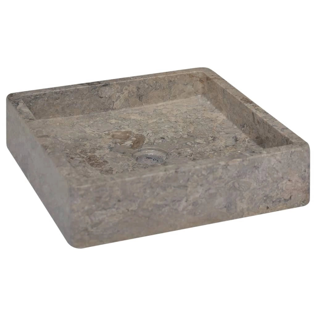 Lavandino da bagno lavabo da appoggio lavabo da WC lavabo da bagno lavabo da interno 40 x 40 cm marmo grigio 02_0002814