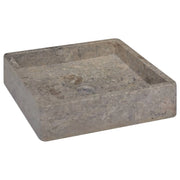 Lavandino da bagno lavabo da appoggio lavabo da WC lavabo da bagno lavabo da interno 40 x 40 cm marmo grigio 02_0002814